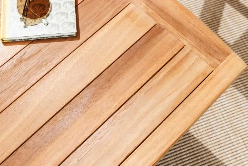 Riess-Ambiente Mehr...|Massivholz Gartenmöbel > Massiver Beistelltisch EMPIRE TEAK 45cm natur Teakholz wetterfest