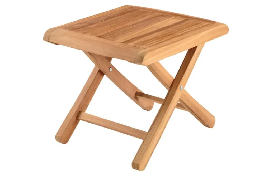 Riess-Ambiente Mehr...|Massivholz Gartenmöbel > Massiver Beistelltisch EMPIRE TEAK 45cm natur Teakholz wetterfest
