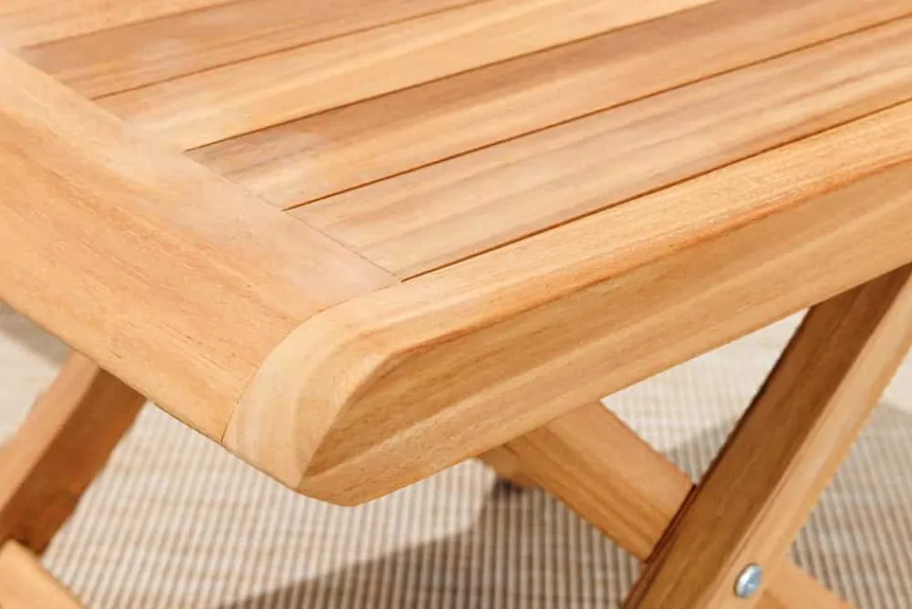 Riess-Ambiente Mehr...|Massivholz Gartenmöbel > Massiver Beistelltisch EMPIRE TEAK 45cm natur Teakholz wetterfest