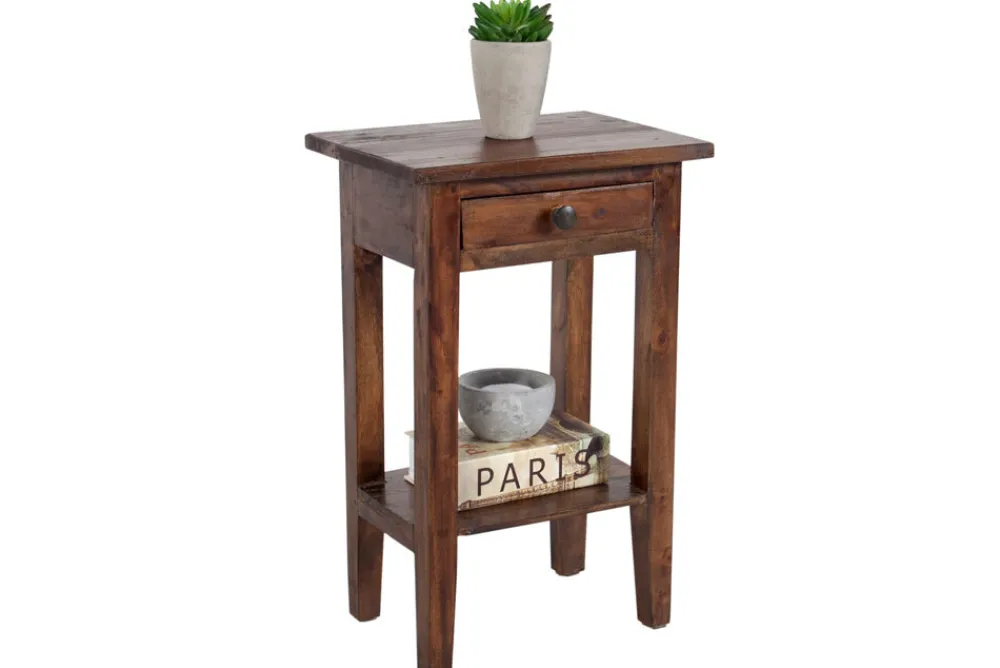 Riess-Ambiente Beistelltische|Mehr... > Massiver Beistelltisch HEMINGWAY 55cm coffee Mahagoniholz Shabby Chic Telefontisch
