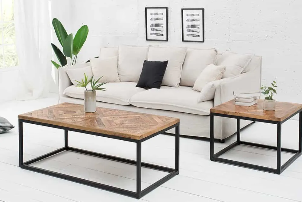 Riess-Ambiente Mehr...|Massivholztische > Massiver Beistelltisch INFINITY HOME 60cm Mangoholz Industrial Design