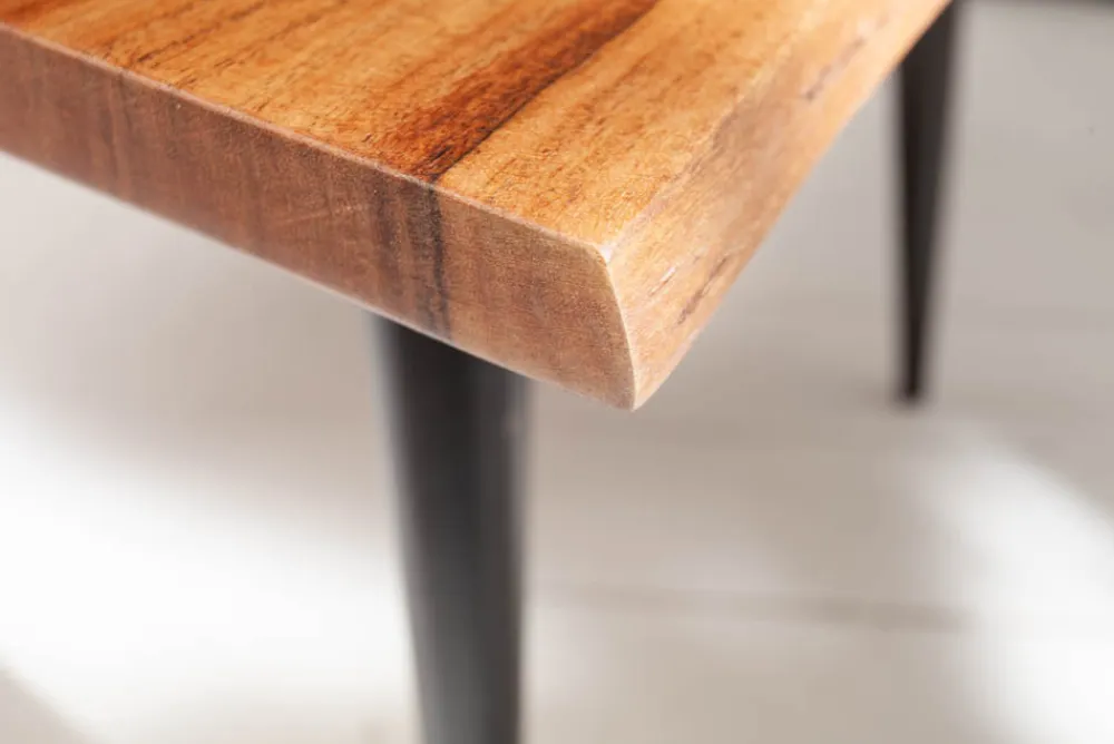 Riess-Ambiente Mehr...|Couchtische > Massiver Beistelltisch ORGANIC LIVING 60cm braun Akazie Couchtisch Live Edge