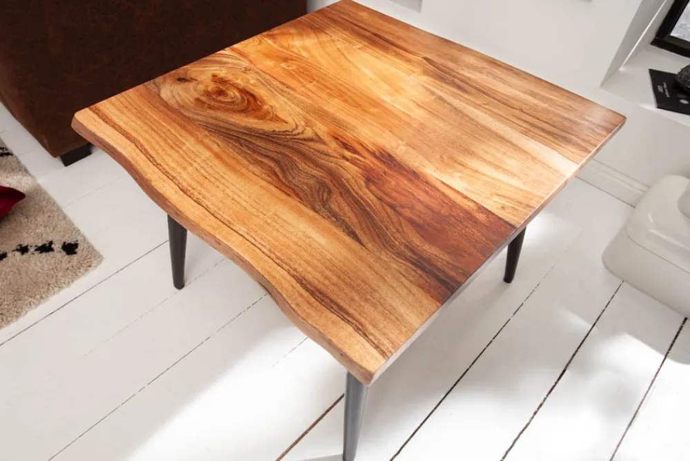 Riess-Ambiente Mehr...|Couchtische > Massiver Beistelltisch ORGANIC LIVING 60cm braun Akazie Couchtisch Live Edge