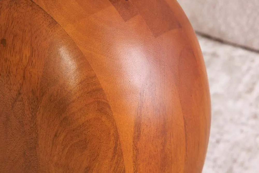 Riess-Ambiente Mehr...|Massivholz Beistelltische > Massiver Beistelltisch ORGANIC 50cm braun Mangoholz oval Säulenfuß