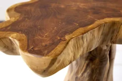 Riess-Ambiente Beistelltische|Mehr... > Massiver Beistelltisch ROOT 40cm Teakholz mit Jahresringen