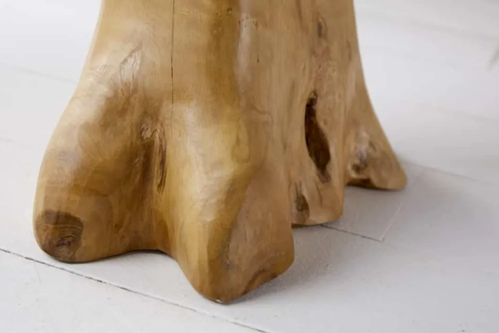 Riess-Ambiente Beistelltische|Mehr... > Massiver Beistelltisch ROOT 60cm Teakholz mit Jahresringen