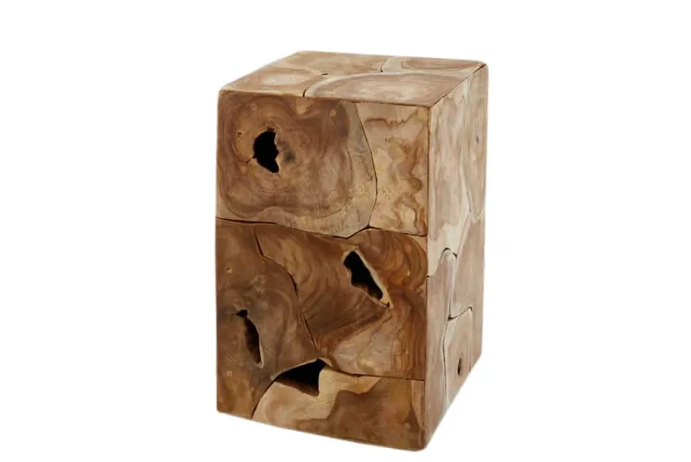 Riess-Ambiente Beistelltische|Mehr... > Massiver Beistelltisch SQUARE 30cm Teakholz Würfel Sitzhocker