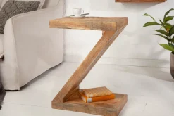 Riess-Ambiente Beistelltische|Mehr... > Massiver Beistelltisch Z 45cm Mangoholz Z-Form in Handarbeit gefertigt