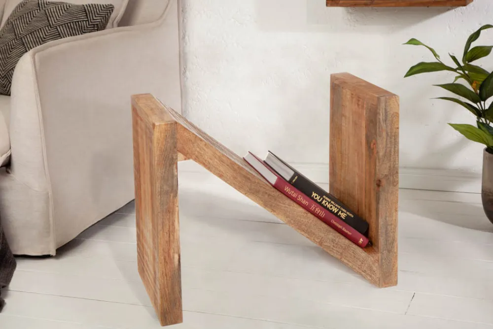 Riess-Ambiente Beistelltische|Mehr... > Massiver Beistelltisch Z 45cm Mangoholz Z-Form in Handarbeit gefertigt