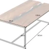 Riess-Ambiente Mehr...|Mehr... > Massiver Couchtisch AMAZONAS 110cm Mangoholz Metall schwarz Baumkante Honey Finish