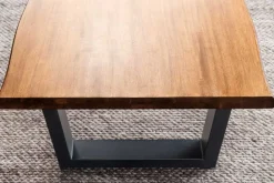 Riess-Ambiente Mehr...|Massivholztische > Massiver Couchtisch GENESIS 110cm braun Akazienholz Baumkante V-Gestell