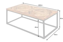 Riess-Ambiente Couchtische & Truhen|Mehr... > Massiver Couchtisch INFINITY HOME 100cm Mangoholz Industrial Design