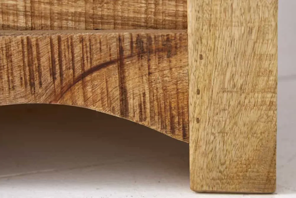 Riess-Ambiente Mehr...|Couchtische > Massiver Couchtisch IRON CRAFT 70cm natur Holz Truhe mit Schubladen und Stauraum