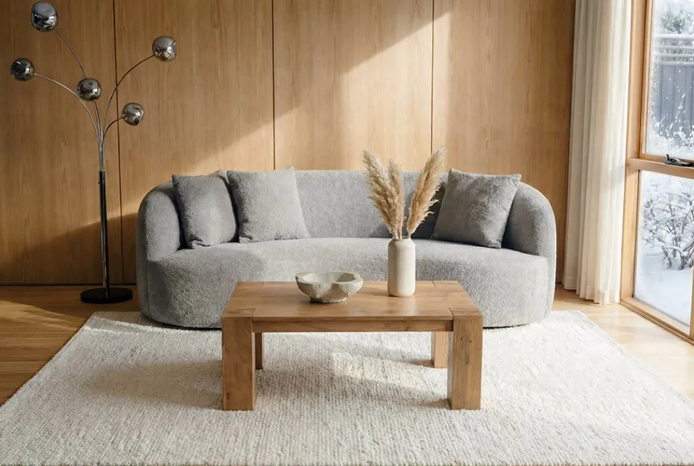Riess-Ambiente Mehr...|Couchtische > Massiver Couchtisch MAKASSAR 100cm natur Mangoholz cream finish einzigartige Maserung
