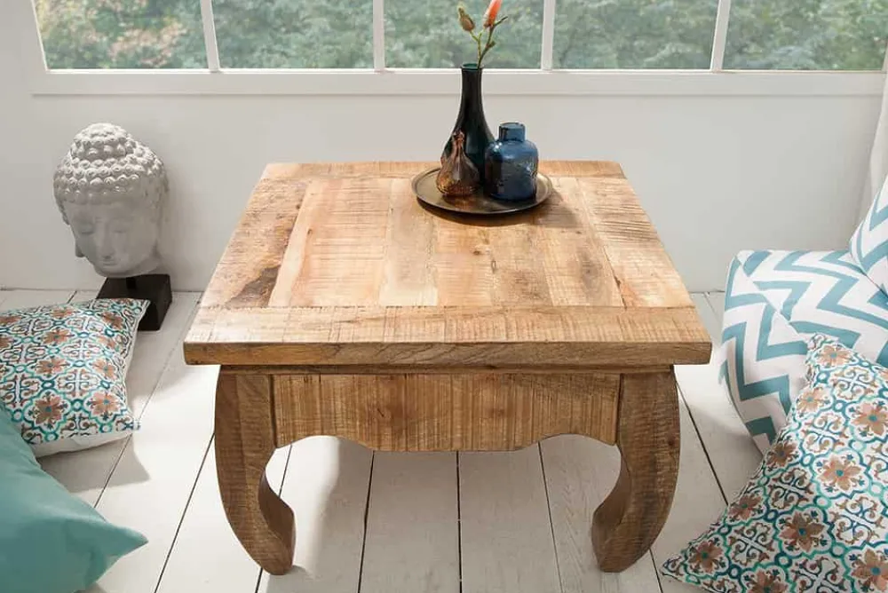 Riess-Ambiente Mehr...|Couchtische > Massiver Couchtisch OPIUM ANTIQUE 60cm natur Mangoholz Beistelltisch