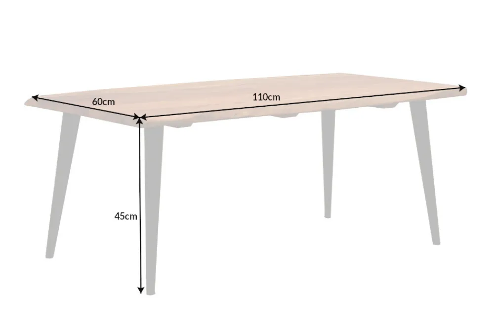 Riess-Ambiente Couchtische & Truhen|Mehr... > Massiver Couchtisch ORGANIC LIVING 110cm natur Akazienholz mit Baumkante