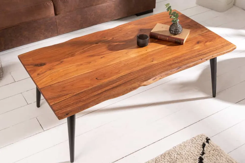 Riess-Ambiente Couchtische & Truhen|Mehr... > Massiver Couchtisch ORGANIC LIVING 110cm natur Akazienholz mit Baumkante