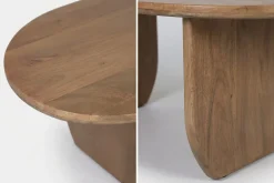 Riess-Ambiente Mehr...|Couchtische > Massiver Couchtisch ORGANIC 120cm natur honey finish Mangoholz organische Form