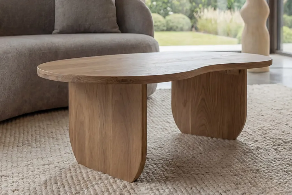 Riess-Ambiente Mehr...|Couchtische > Massiver Couchtisch ORGANIC 120cm natur honey finish Mangoholz organische Form