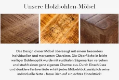 Riess-Ambiente Couchtische & Truhen|Industrial Loft > Massiver Couchtisch SCORPION 100cm natur Mangoholz Metall Hairpin Legs mit Ablage