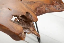 Riess-Ambiente Mehr...|Couchtische > Massiver Couchtisch WILD 100cm Teak Massivholz Baumscheibe Hairpin Legs