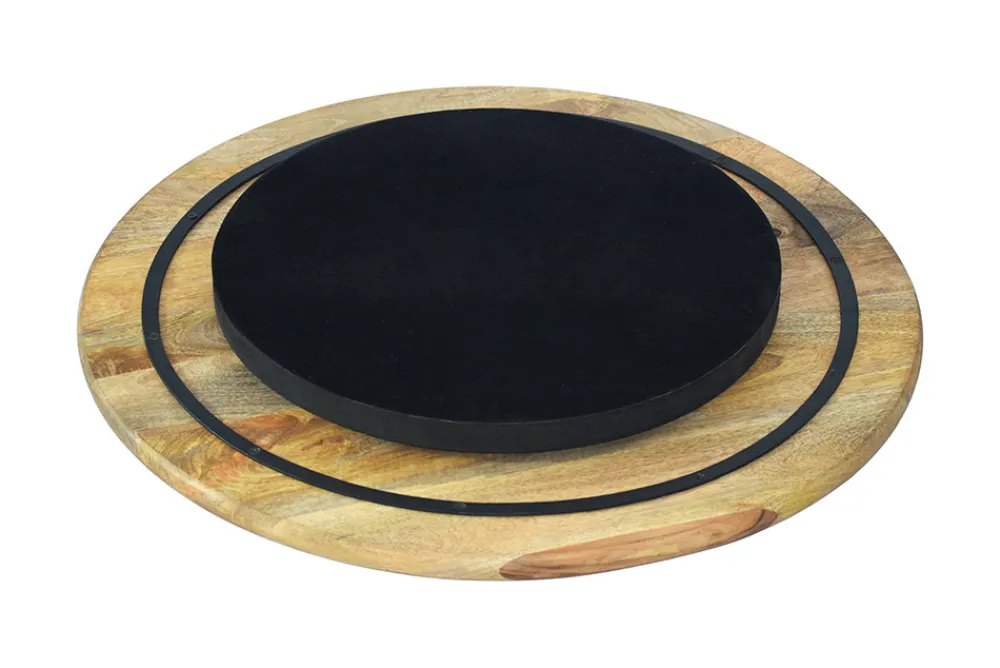 Riess-Ambiente Dekoration|Skandinavisch > Massiver Drehteller SERVANT 60cm natur Mangoholz drehbare Servierplatte rund