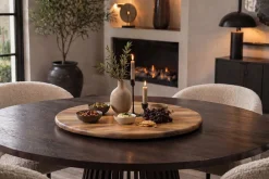 Riess-Ambiente Dekoration|Skandinavisch > Massiver Drehteller SERVANT 60cm natur Mangoholz drehbare Servierplatte rund