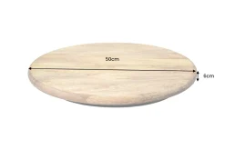 Riess-Ambiente Dekoration > Massiver Drehteller SERVANT 50cm natur Mangoholz drehbare Servierplatte rund
