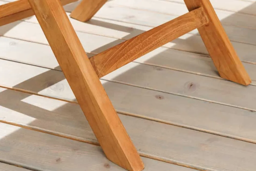 Riess-Ambiente Mehr...|Massivholz Gartenmöbel > Massiver Esstisch EMPIRE TEAK 100cm natur Teakholz klappbar