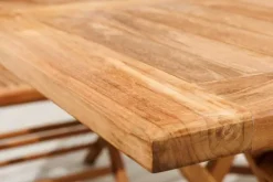 Riess-Ambiente Mehr...|Massivholz Gartenmöbel > Massiver Esstisch EMPIRE TEAK 100cm natur Teakholz klappbar