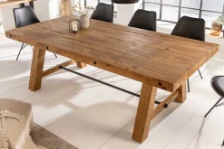 Riess-Ambiente Esstische|Mehr... > Massiver Esstisch FINCA 200cm vintage braun recyceltes Pinienholz Industrial Design