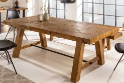 Riess-Ambiente Esstische|Mehr... > Massiver Esstisch FINCA 165cm vintage braun recyceltes Pinienholz Industrial Design