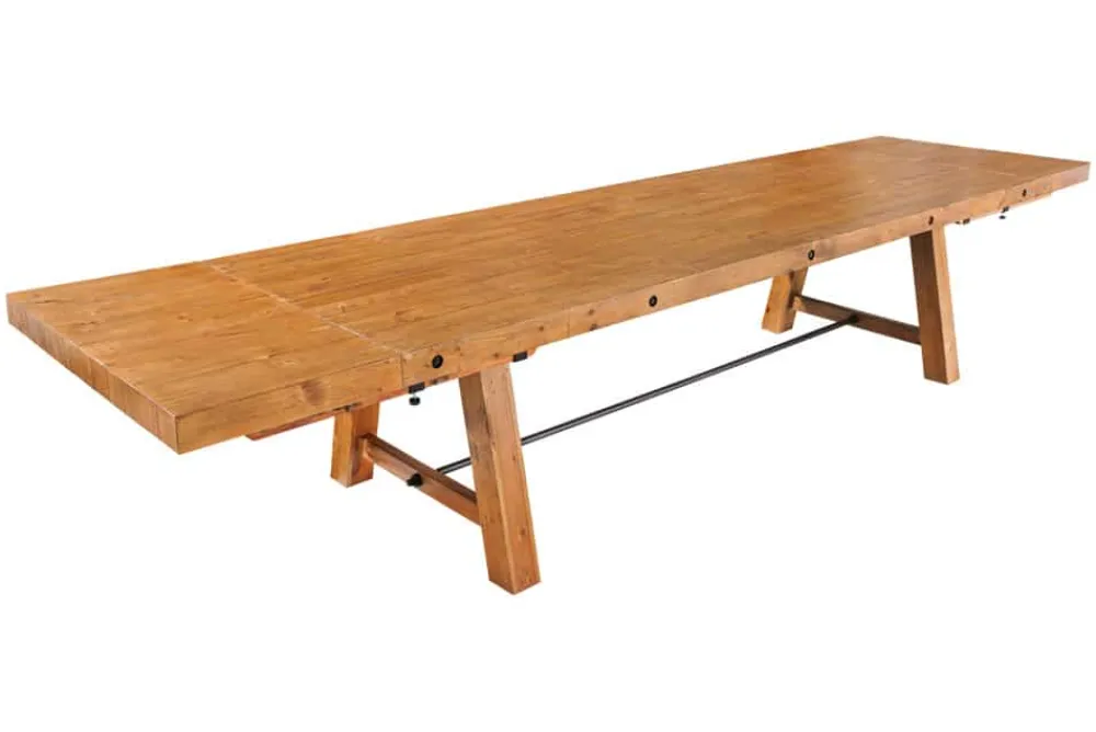 Riess-Ambiente Esstische|Mehr... > Massiver Esstisch FINCA 300-400cm vintage braun verlängerbar recyceltes Pinienholz