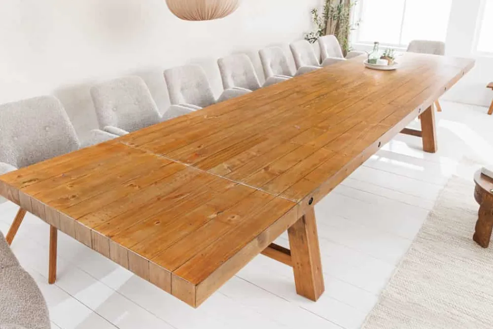 Riess-Ambiente Esstische|Mehr... > Massiver Esstisch FINCA 300-400cm vintage braun verlängerbar recyceltes Pinienholz