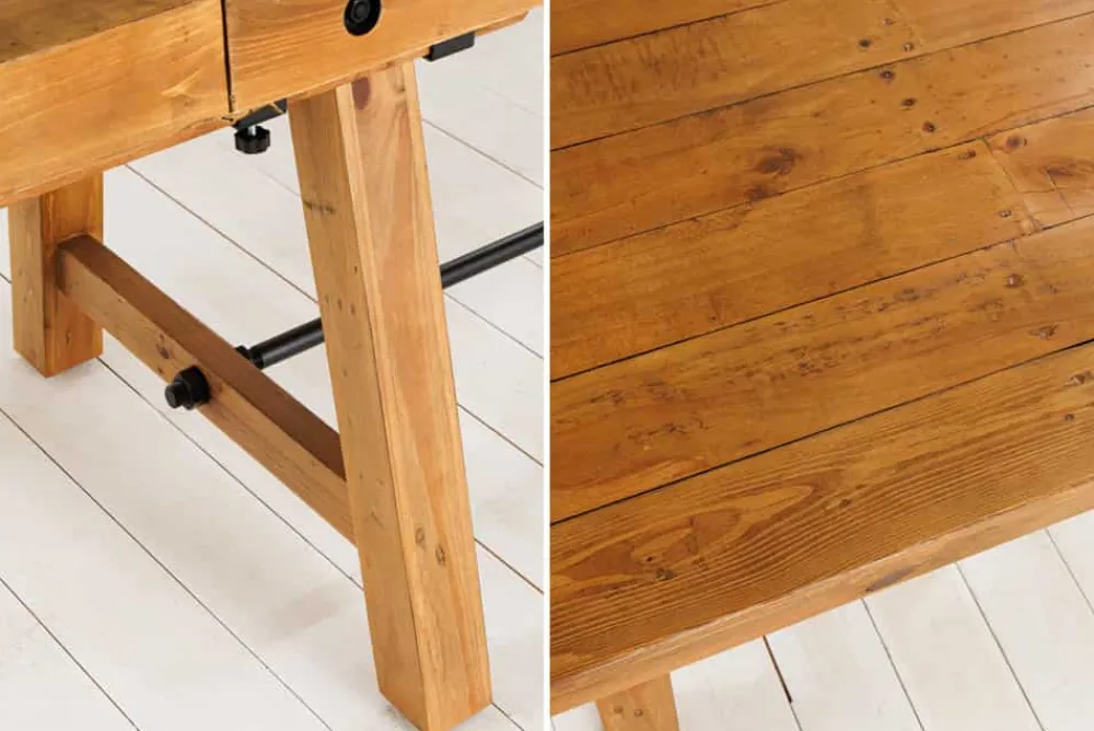 Riess-Ambiente Esstische|Mehr... > Massiver Esstisch FINCA 165-240cm vintage braun verlängerbar recyceltes Pinienholz