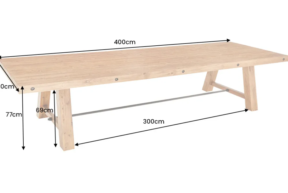 Riess-Ambiente Mehr...|Massivholzesstische > Massiver Esstisch FINCA 400cm vintage braun recyceltes Pinienholz