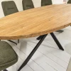Riess-Ambiente Mehr...|Massivholzesstische > Massiver Esstisch GALAXIE 240cm braun Mangoholz oval schwarz Eisen Sterngestell