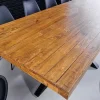 Riess-Ambiente Esstische|Mehr... > Massiver Esstisch GALAXIE 240cm vintage braun recyceltes Pinienholz schwarzes Stahlgestell