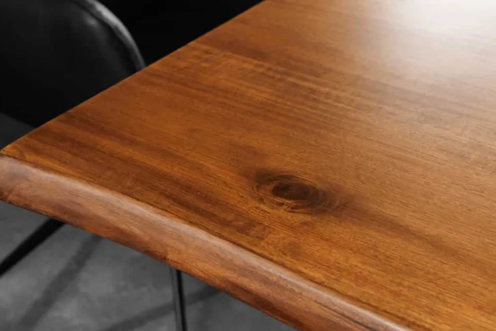Riess-Ambiente Esstische|Mehr... > Massiver Esstisch GENESIS 200cm braun Akazienholz schwarz X-Gestell Baumkante