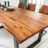 Riess-Ambiente Esstische|Mehr... > Massiver Esstisch GENESIS 160cm braun Akazienholz Baumkante Eisengestell Industrial