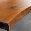 Riess-Ambiente Mehr...|Massivholzesstische > Massiver Esstisch GENESIS 160cm braun Akazienholz schwarz X-Gestell Baumkante