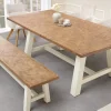 Riess-Ambiente Esstische|Mehr... > Massiver Esstisch HAMPTONS 200cm hellbraun creme Pinienholz