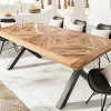 Riess-Ambiente Esstische|Skandinavisch > Massiver Esstisch INFINITY HOME 160cm natur schwarz Mangoholz Industrial Design X-Gestell