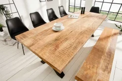 Riess-Ambiente Esstische|Mehr... > Massiver Esstisch IRON CRAFT 240cm natur Mangoholz Industrial Design X-Gestell schwarz Metall