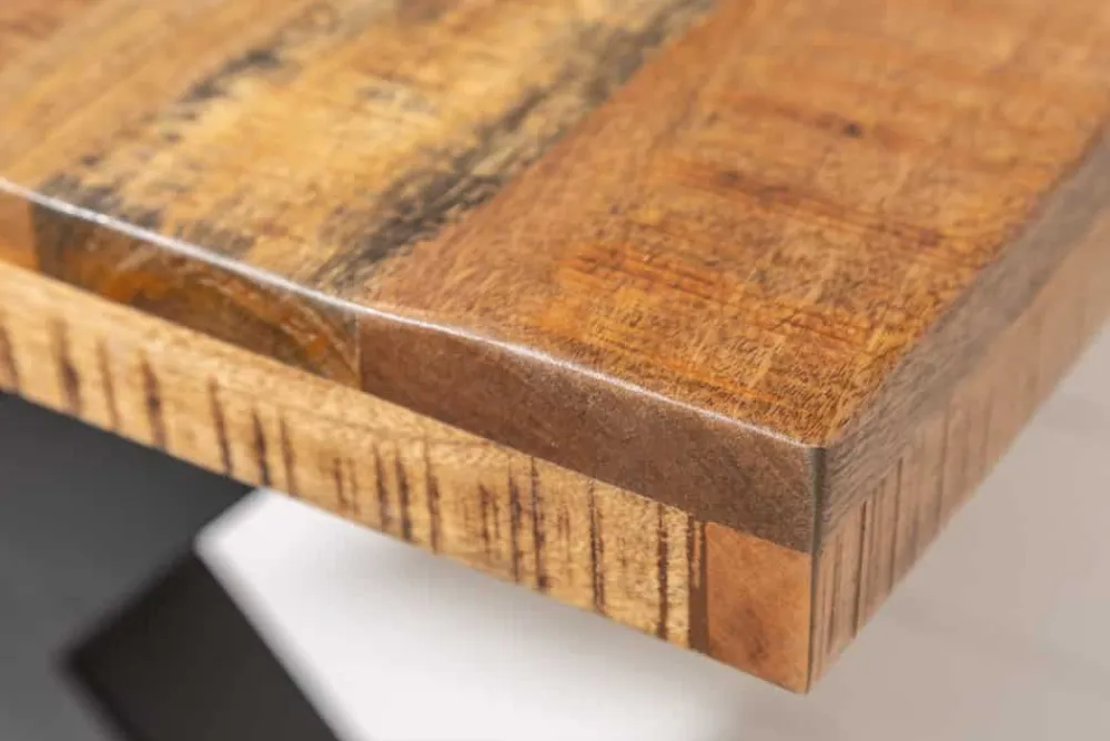 Riess-Ambiente Esstische|Mehr... > Massiver Esstisch IRON CRAFT 240cm natur Mangoholz Industrial Design X-Gestell schwarz Metall