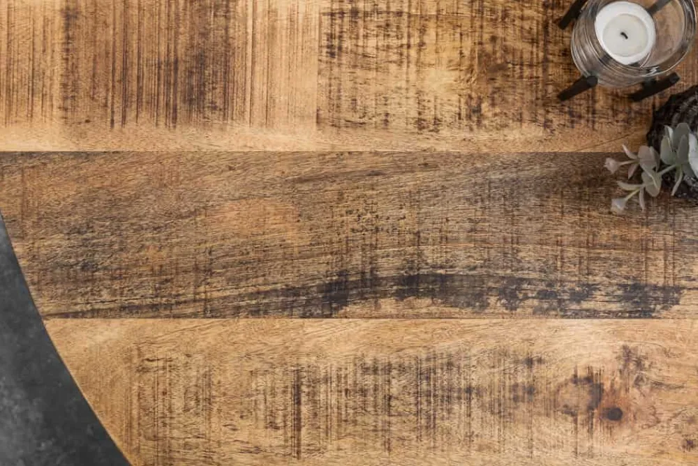 Riess-Ambiente Esstische|Skandinavisch > Massiver Esstisch IRON CRAFT 120cm rund natur Mangoholz