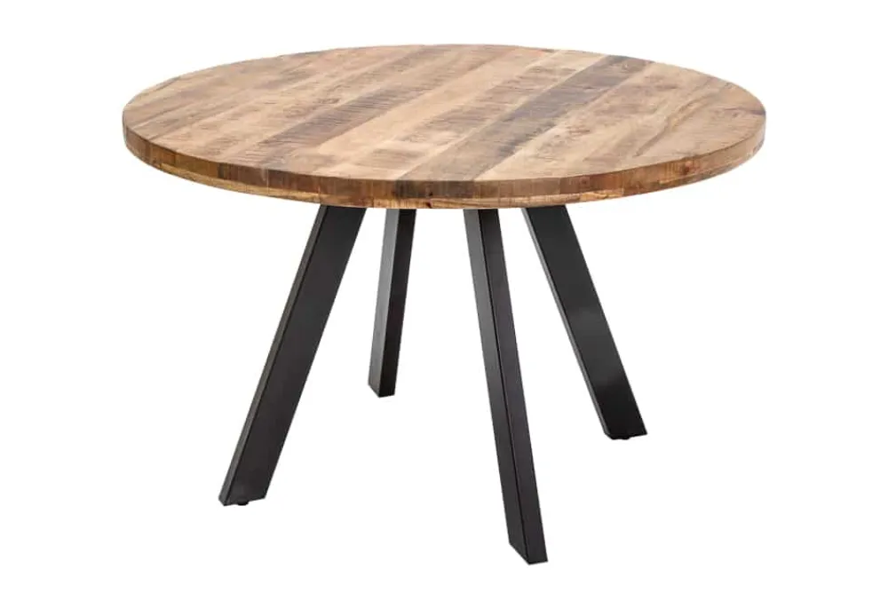 Riess-Ambiente Esstische|Skandinavisch > Massiver Esstisch IRON CRAFT 120cm rund natur Mangoholz
