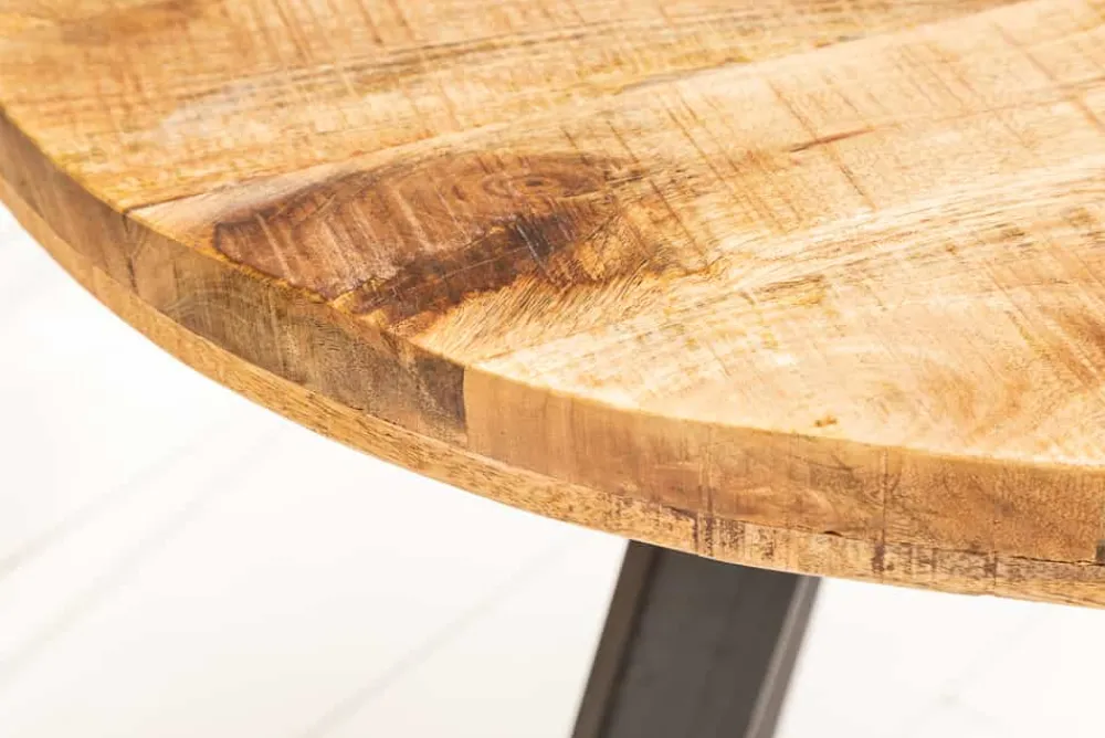Riess-Ambiente Esstische|Skandinavisch > Massiver Esstisch IRON CRAFT 80cm rund natur Mangoholz