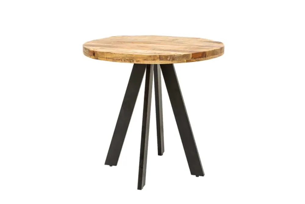 Riess-Ambiente Esstische|Skandinavisch > Massiver Esstisch IRON CRAFT 80cm rund natur Mangoholz