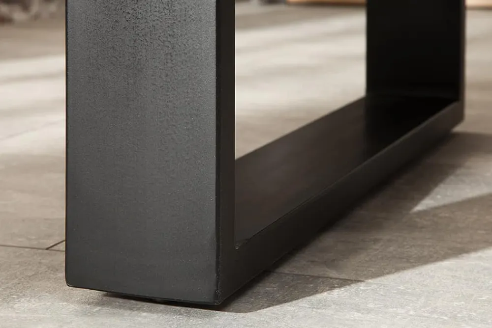 Riess-Ambiente Esstische|Mehr... > Massiver Esstisch IRON CRAFT 160cm natur Mangoholz Eisen Kufengestell Industrial Design